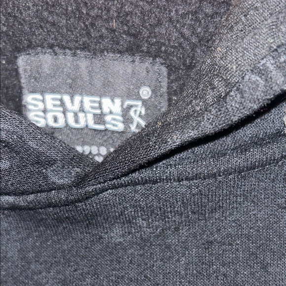 Black Hoodie with Orange Print - Picture 4 of 9